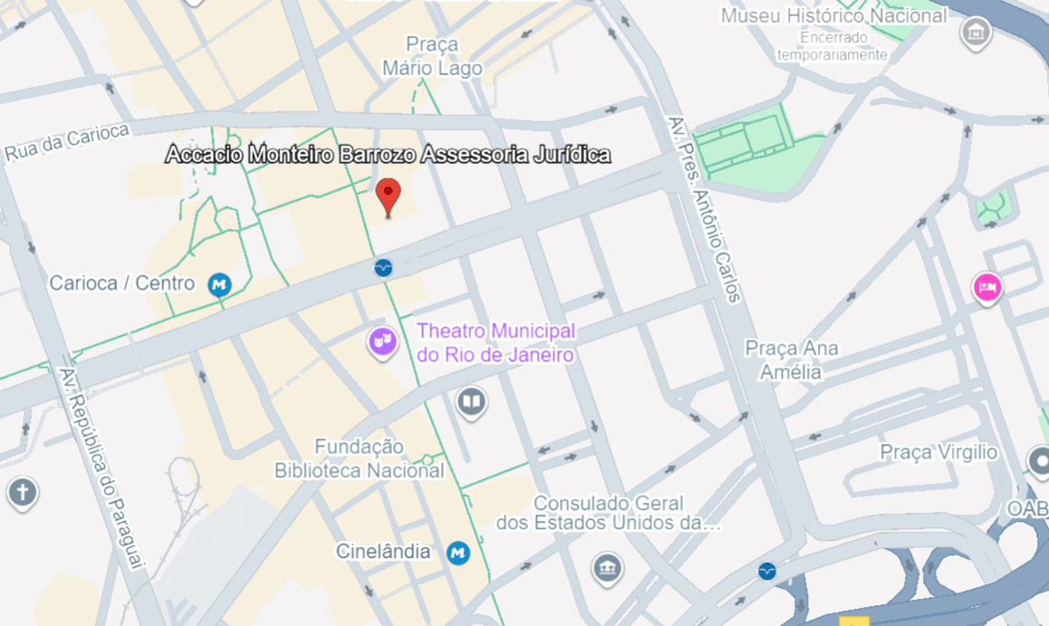 Mapa da localização do escritório
